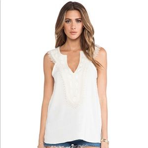 Applique Tank in Cream